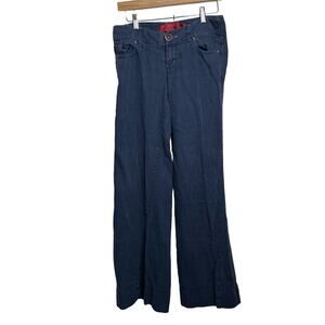 Level 99 Womens Wide Leg 100% Linen Pants Size 26